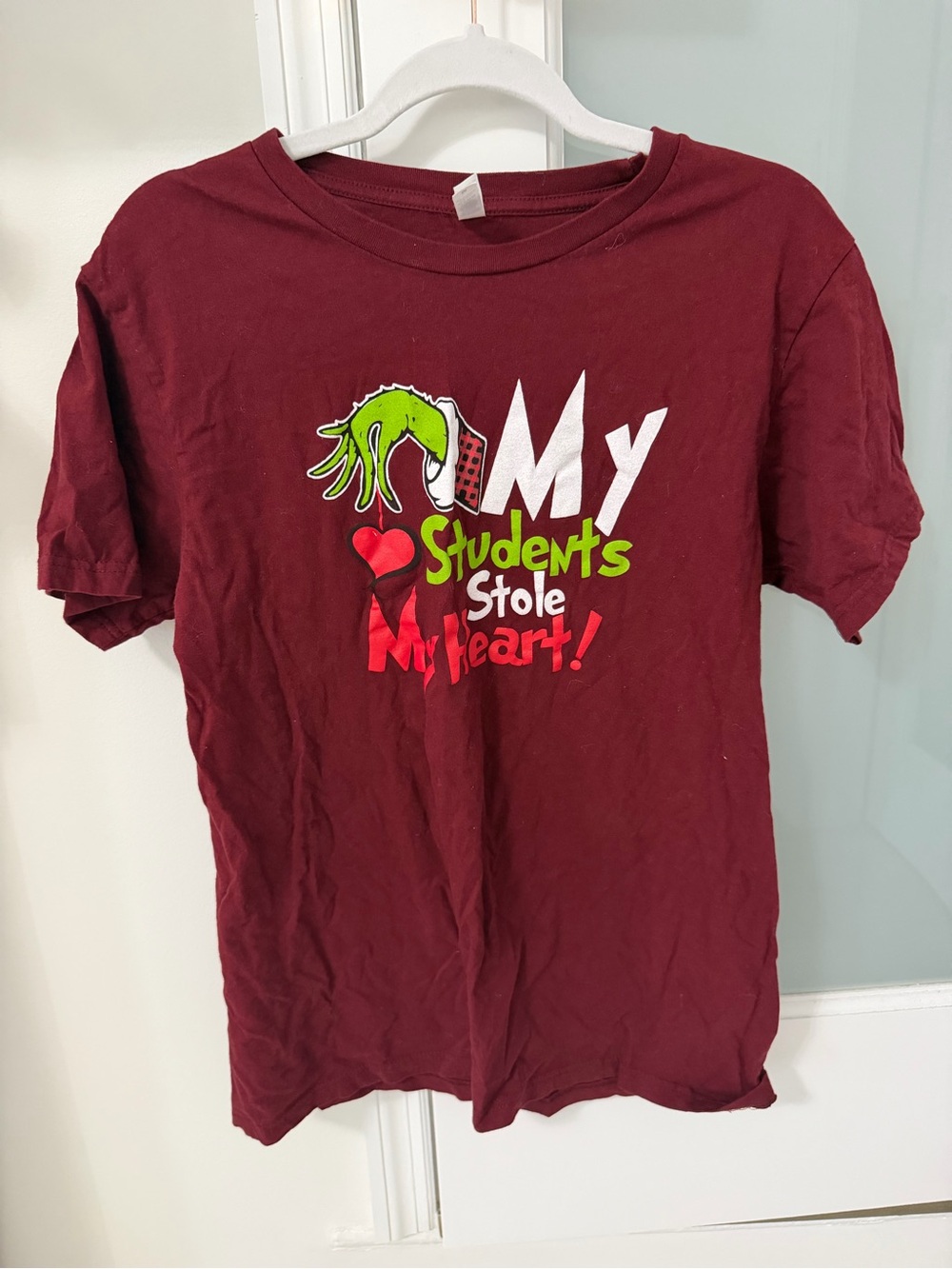 My Students Stole My Heart! Graphic Tee - Maroon